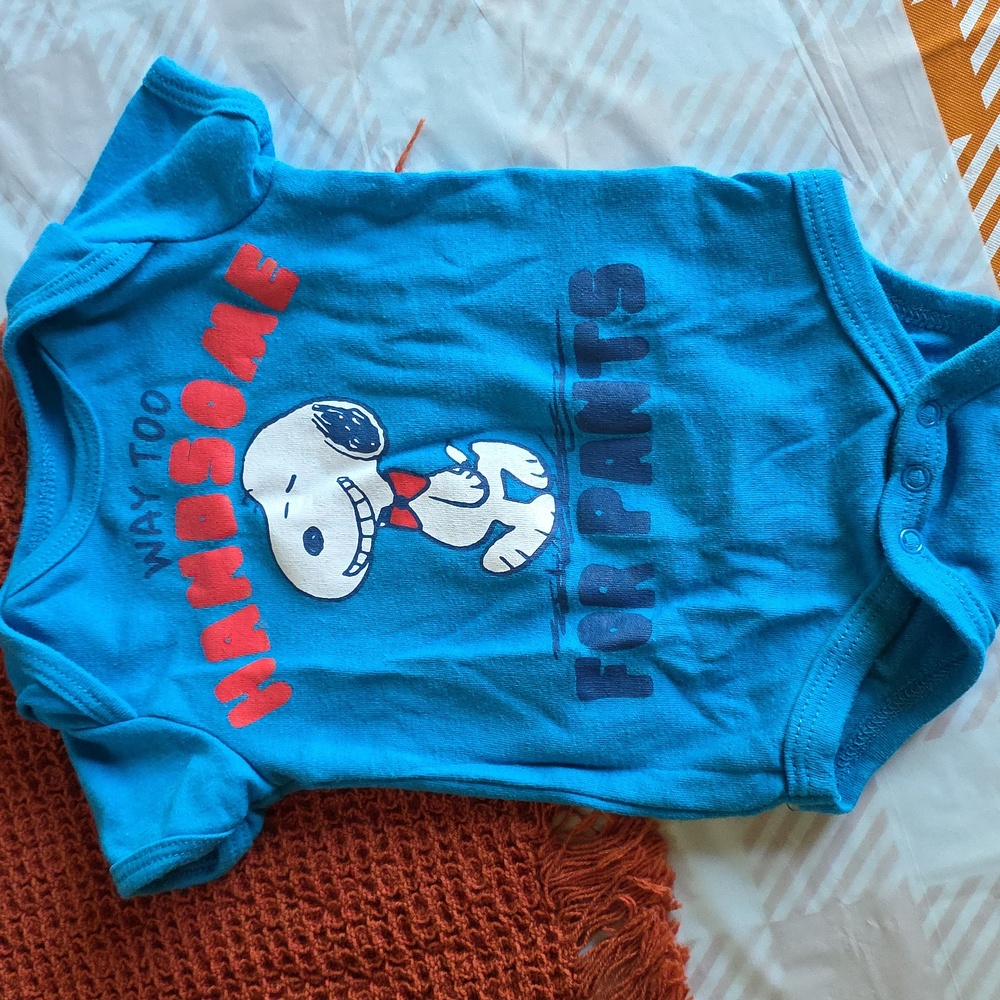 Peanuts Blue and Red Snoopy Kids Onesie
